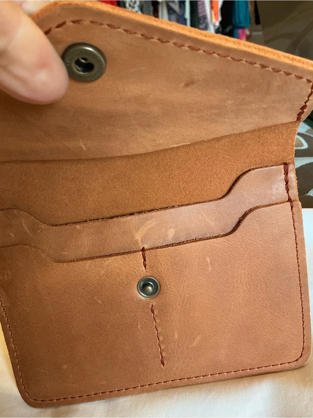 Portland Leather compact envelope